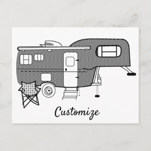 Klassisk resebricka Caravan Thunder_Cove Vykort