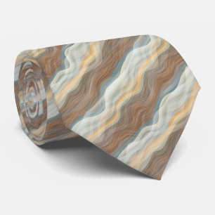 Klassisk Retro Abstrakt Konstnärlig Våg Art Mönste Slips
