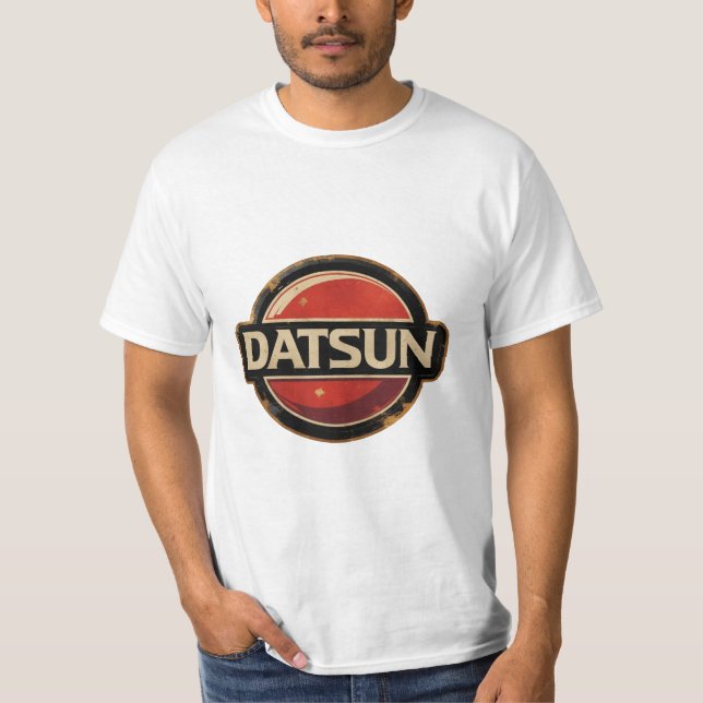 Klassisk Retro Datsun-logotyp T Shirt (Framsida)