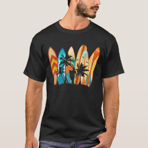 Klassisk retro för Surfboard-Vintage T Shirt