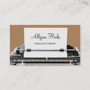 Klassisk Retro Freelance Writer Visitkort