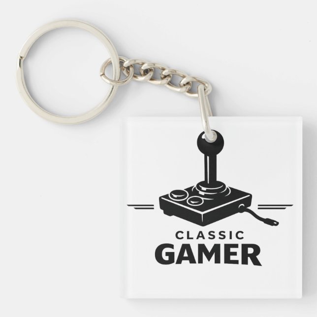 Klassisk Retro Joystick-nyckelring för spelare  (Framsidan)