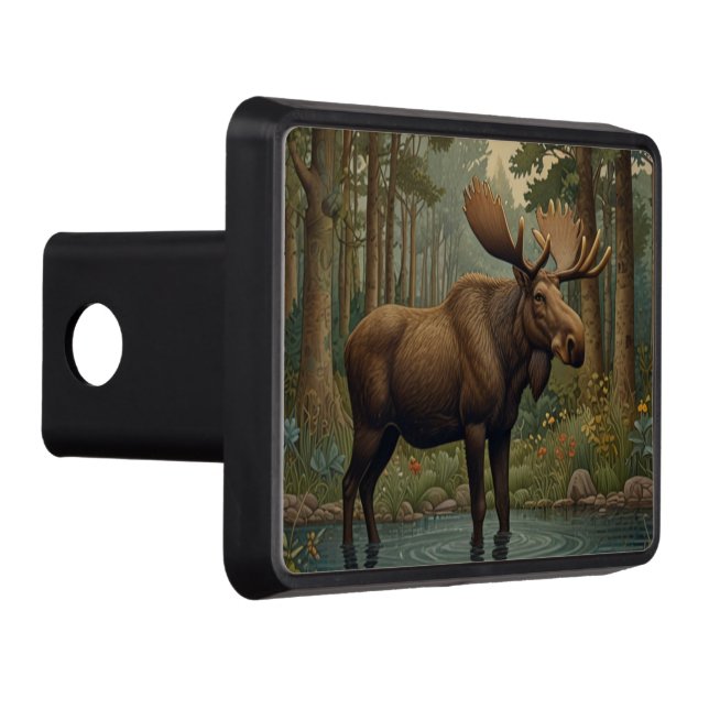 Klassisk retro moose boho woodland forest greenery dragkroksskydd (Höger)