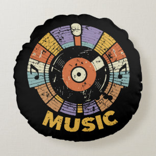 klassisk retro musik rund kudde