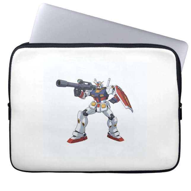 Klassisk Retro RX-78-2 Gundam Mecha Anime Illustra Laptop Fodral (Framsidan)