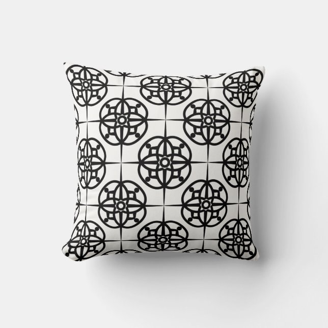 Klassisk Retro Vibe Geometriskt Mönster Kudde (Framsida)