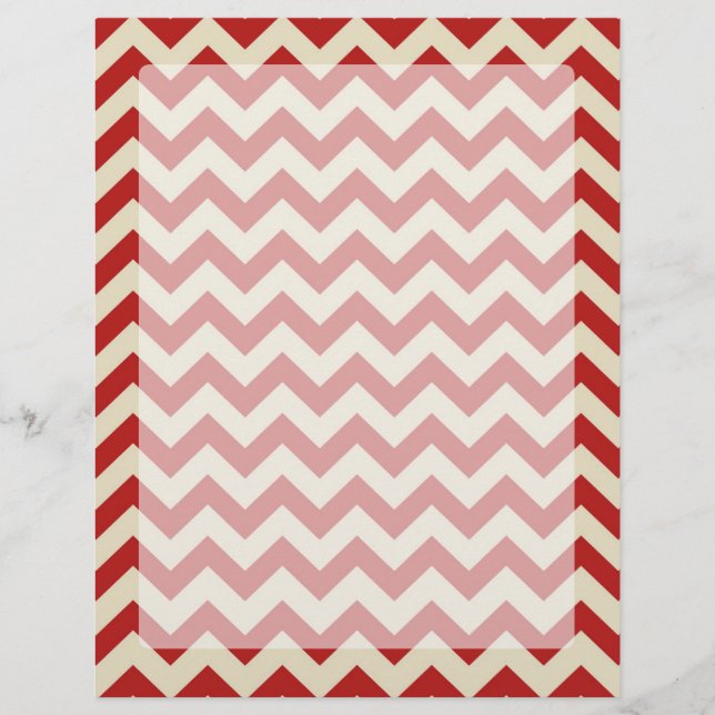 Klassisk Retro Vintage Festive Red Chevrons (Framsida)