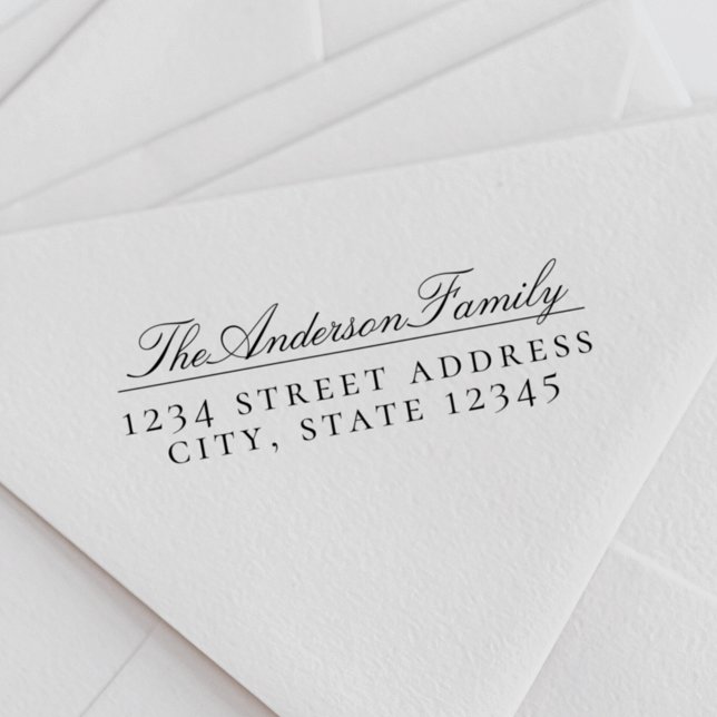 Klassisk Returadress för Formell Anpassningsbar Na Stämpel (Skapare uppladdad)