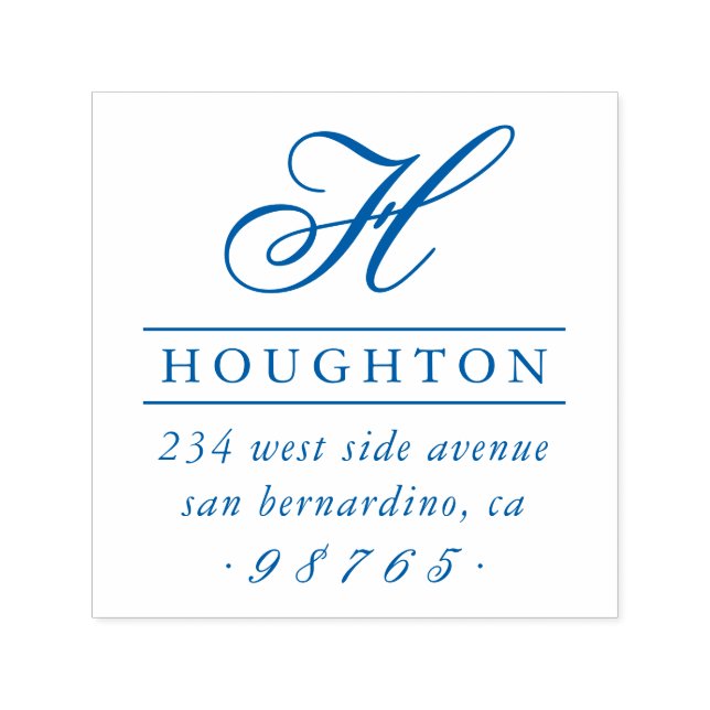 Klassisk Returadress för monogramtypografi Självfärgande Stämpel (Design)