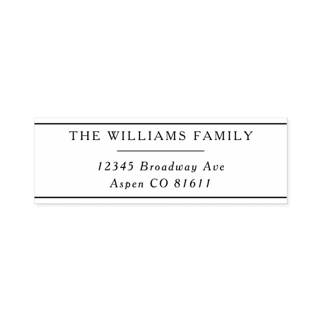 Klassisk Returadress för tidrapport Självfärgande Stämpel (Design)