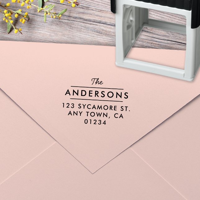 Klassisk Returadress Frimärke Självfärgande Stämpel (Skapare uppladdad)