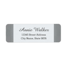 Klassisk Returadress Mönster-Silver-Anpassningsbar Etikett