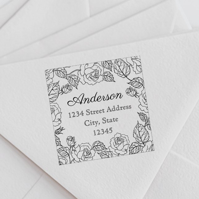 Klassisk Ro Family Namn Returadress Självfärgande Stämpel (Skapare uppladdad)