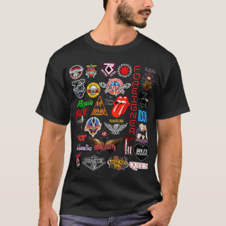 Klassisk Rock N Roll Största Band 80-Talets Musik T Shirt