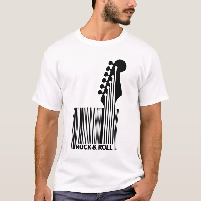Klassisk Rock n Roll Streckkod T Shirt (Framsida)
