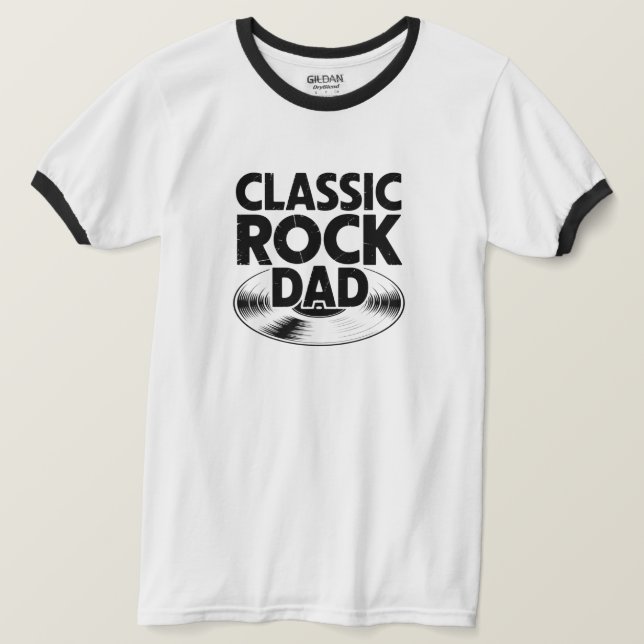 Klassisk Rock Pappa Ringar T-Shirt - Herr T-Shirt (Design framsida)