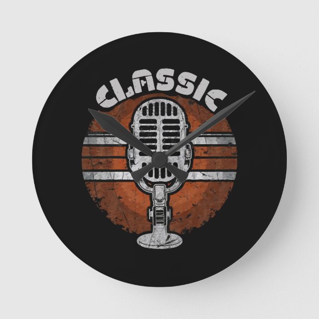 Klassisk rock rund klocka (Framsida)