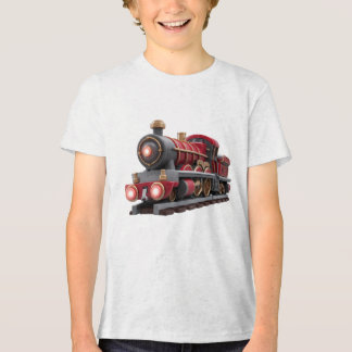 Klassisk röd ånglokståg – Äventyrsbarn T-shirt
