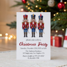 Klassisk röd & blå nötknäppare julfest