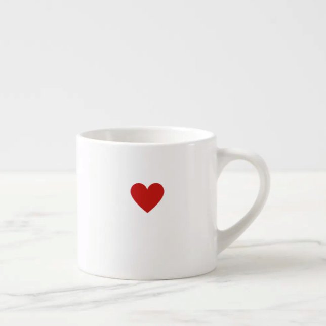Klassisk röd enkel modern minimalistisk chic kärle espressomugg (Skapare uppladdad)