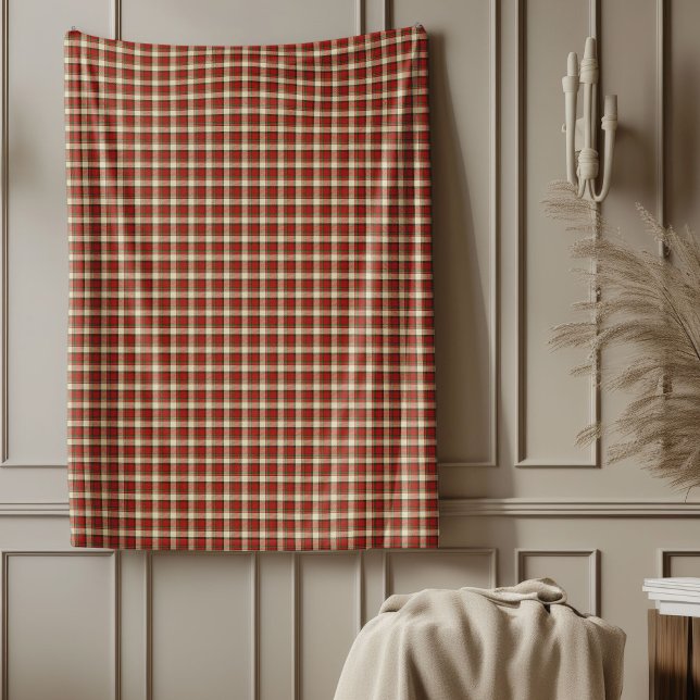 Klassisk röd Grönt Tartan Play jul Blanket Fleecefilt (Classic Red Green Tartan Plaid Christmas Blanket)