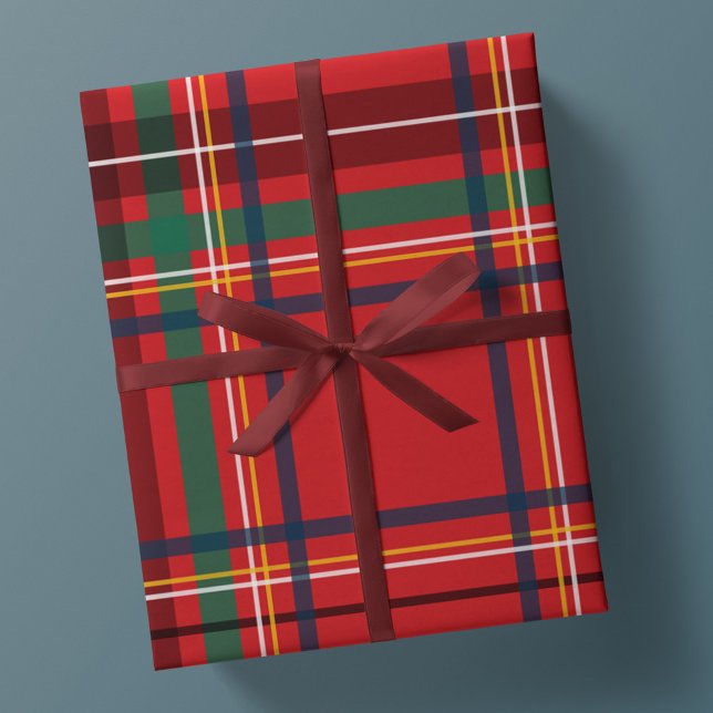 Klassisk röd helgdag i julklapp presentpapper (Skapare uppladdad)