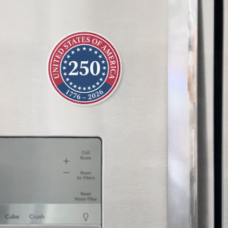Klassisk Röd och Blå Amerikas Förenta Stater 250 Magnet