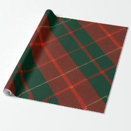 Klassisk röd och grön rutig tartan jul presentpapper