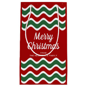 Klassisk röd och Grönt Rand God jul