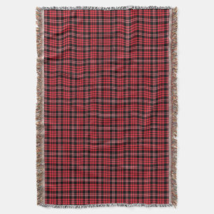 Klassisk röd och svart Tartan Play Mönster Filt
