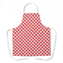 Klassisk röd och vit Gingham    PlaidApron