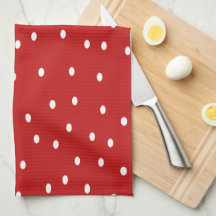 Klassisk röd och vit Polka dots
