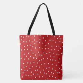 Klassisk röd och vit Polka dots Tygkasse