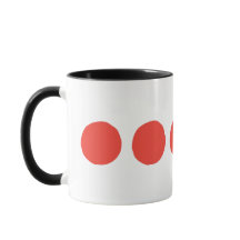 Klassisk röd prickig kaffekopp