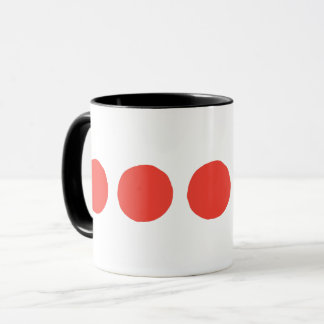 Klassisk röd prickig kaffekopp