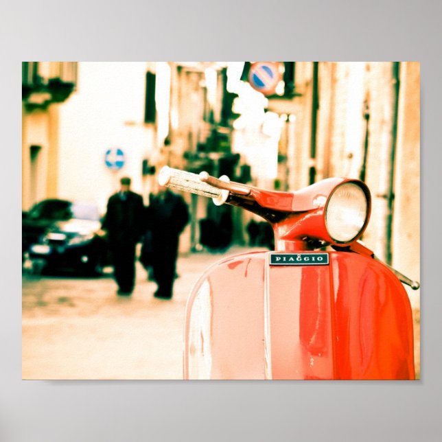 Klassisk röd rocka i Italien Poster (Framsidan)