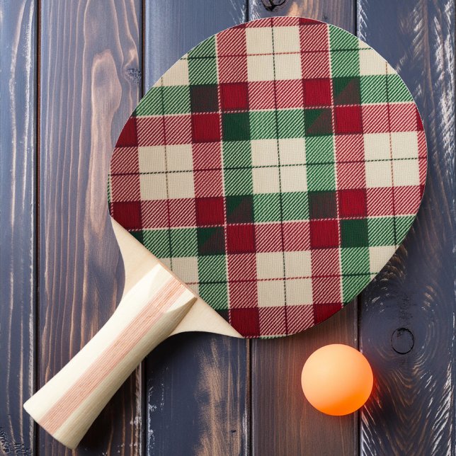 Klassisk röd rutig mönster pingisracket (Skapare uppladdad)