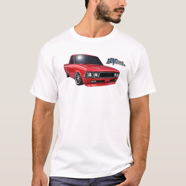 Klassisk Röd Slammad Luv Lastbil LTG Logotyp T Shirt (Framsida)