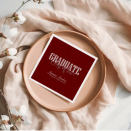 Klassisk röd Studentfest i modern klass År Pappersservett