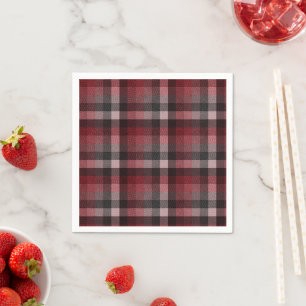 Klassisk röd Tartan-ruta. Pappersservett
