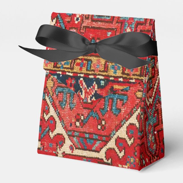 Klassisk röd turkisk persisk orientalisk Matta Presentaskar (Framsidan Sidan)