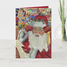 Klassisk röda insidor av tomte som dubbelkollar li