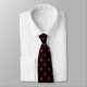 Klassisk rödpolka Dot Mönster på Black Tie Slips (Bunden)