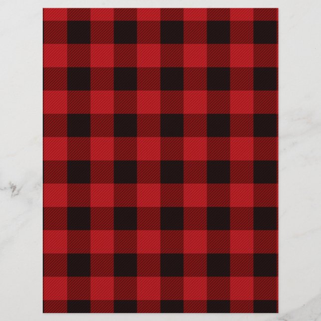 Klassisk rödsvart plaid mönster (Framsida)