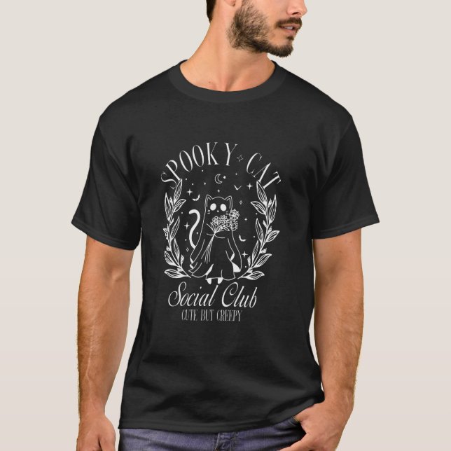 Klassisk Rollig Kuslig Läsarklubb för Böcker Katt  T Shirt (Framsida)