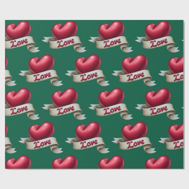 "Klassisk Romans" Smaragdpresentpapper Presentpapper (Platt)