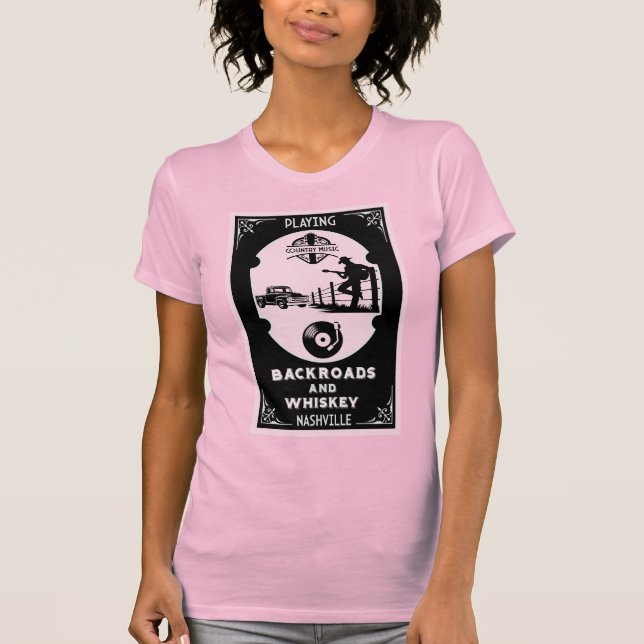 Klassisk romantisk countrymusik t shirt (Framsida)