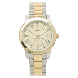 Klassisk romersk-romersk-romerska Guld Tone Watch Armbandsur