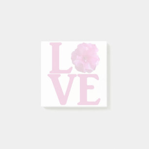 Klassisk Rosa Blomma Kärlek Post-it Block
