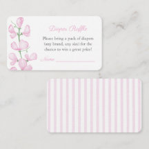 Klassisk Rosa Blommigt Baby Shower Raffle